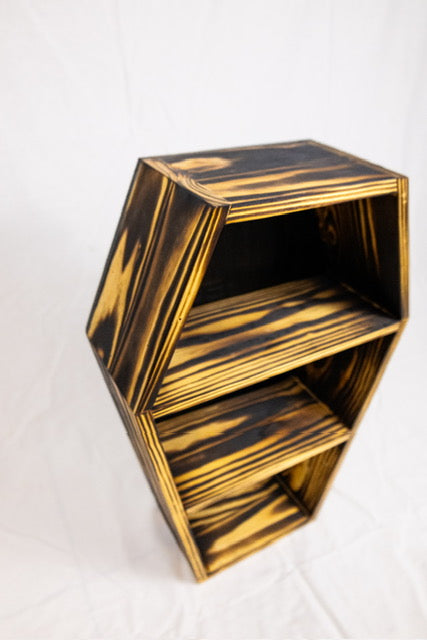 Handmade 24" Burned Coffin Shelf
