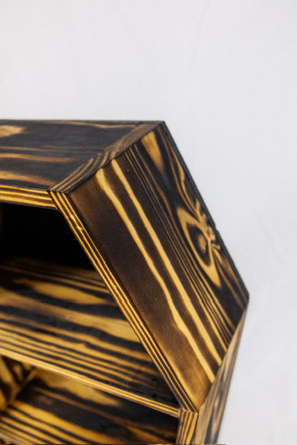 Handmade 24" Burned Coffin Shelf