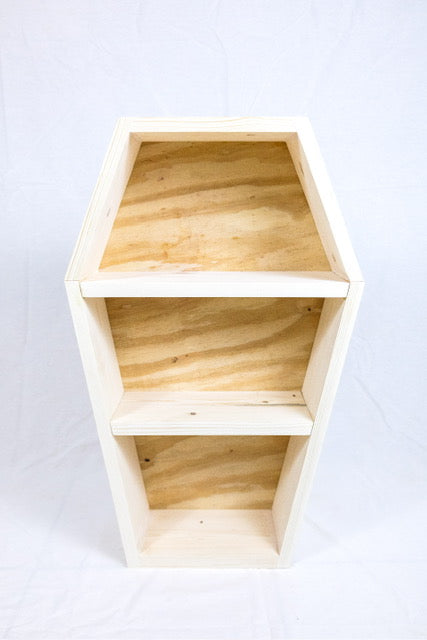 Handmade 24" Burned Coffin Shelf