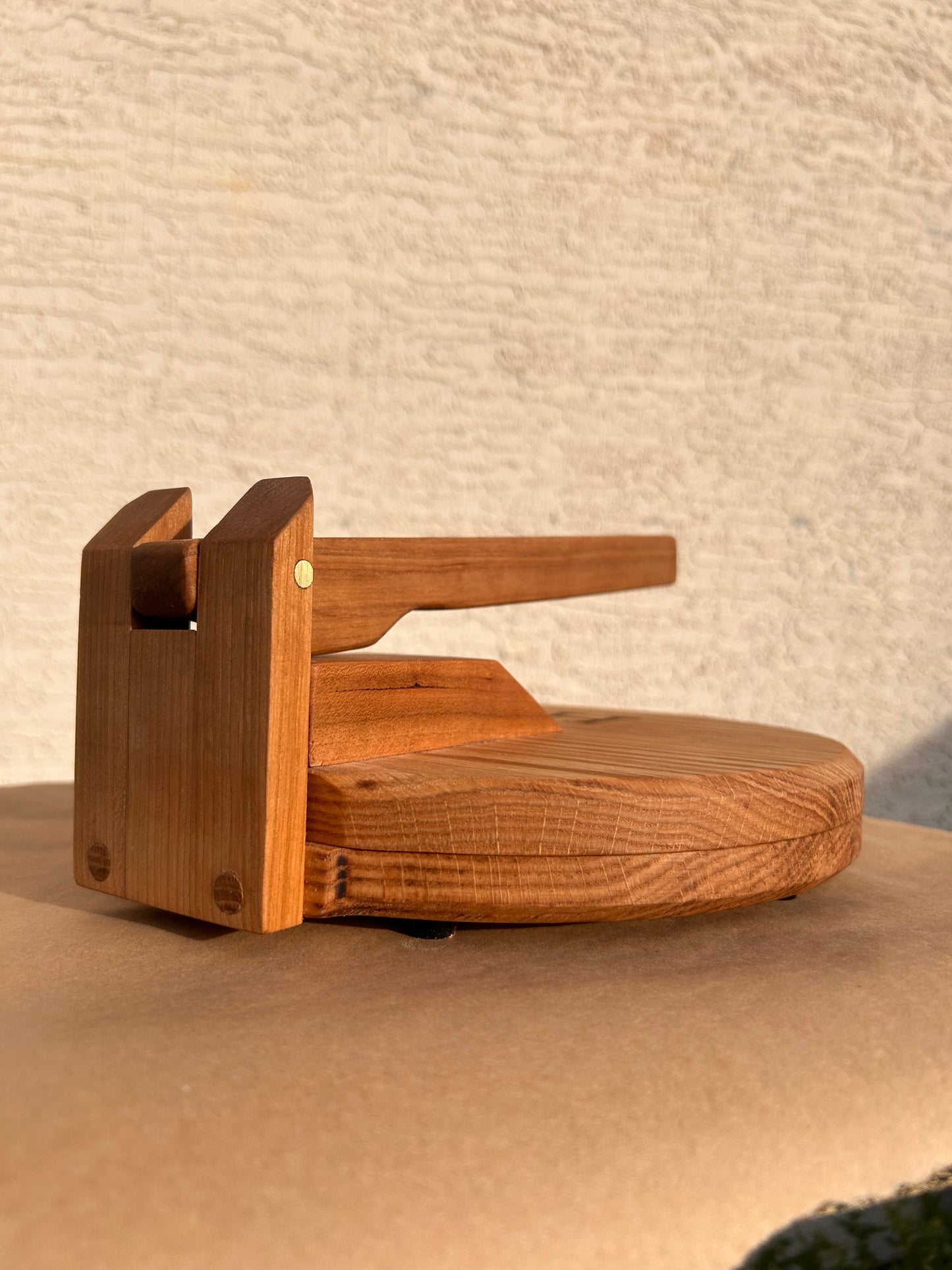 Round Tortilla Press, 10” Wooden Dough Press