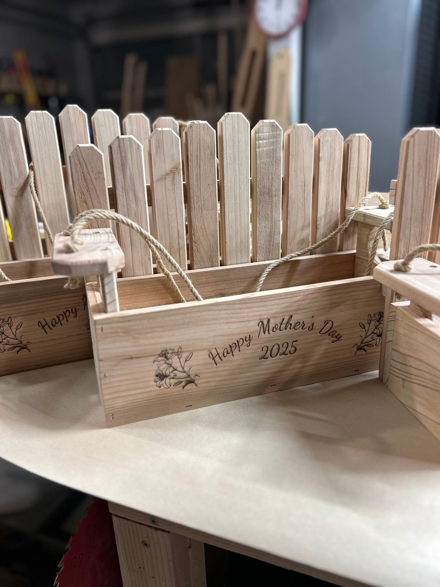 Swinging Porch Planter, Hanging Porch-Bench Planter Box, Engravings Optional
