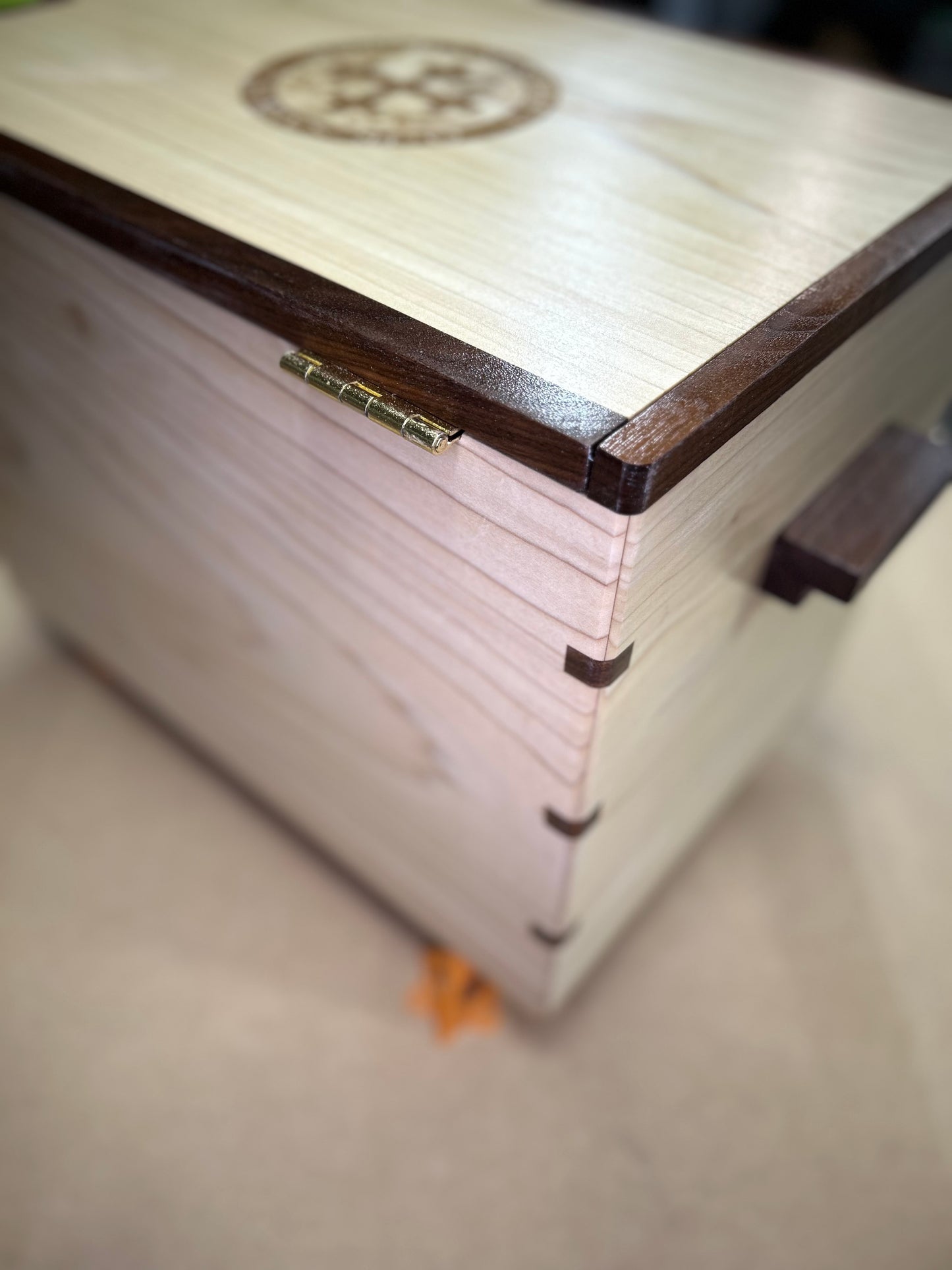 Handmade Wooden Chest, Engraved Keepsake Box