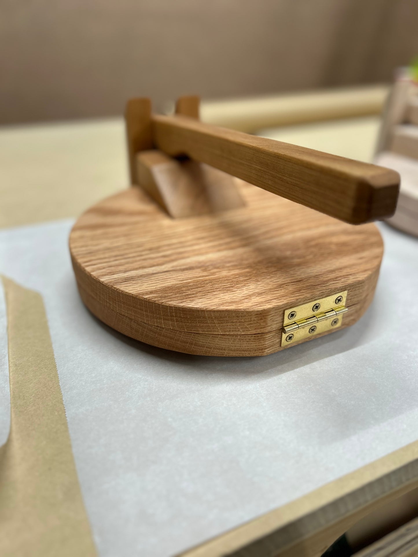 Round Wood Tortilla Press