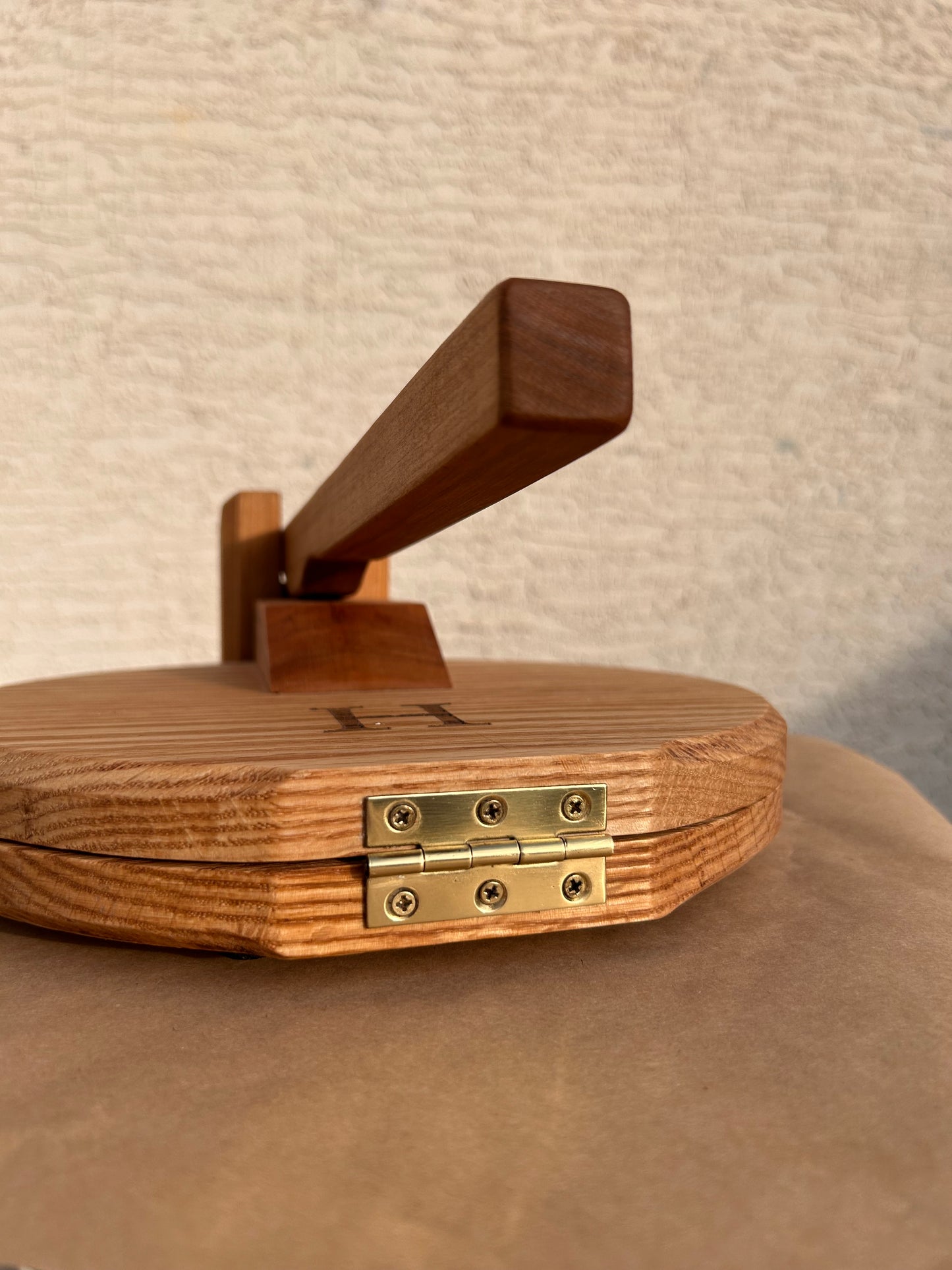 Round Tortilla Press, 10” Wooden Dough Press