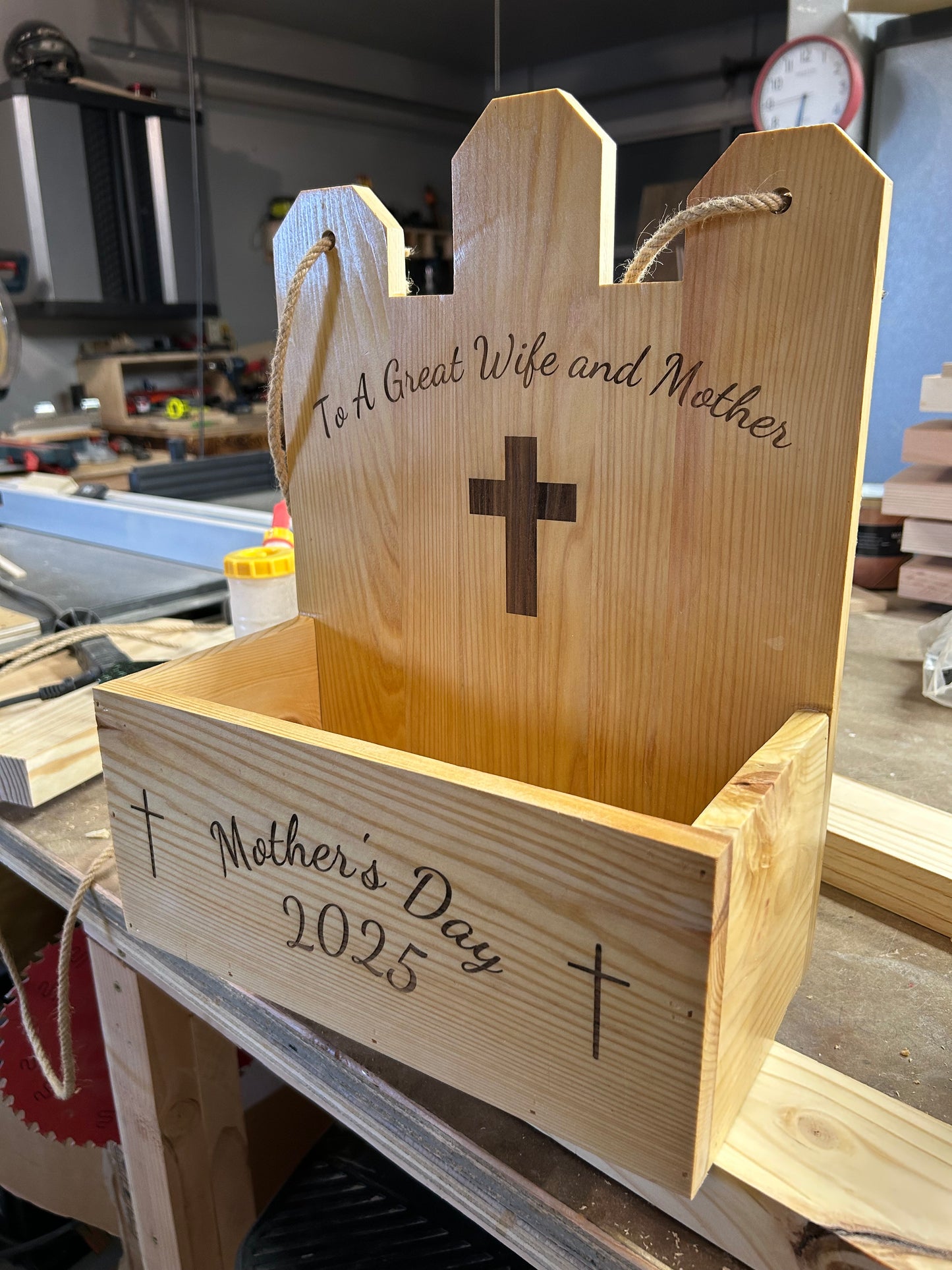 Hanging Picket Planter, Personal Engravings
